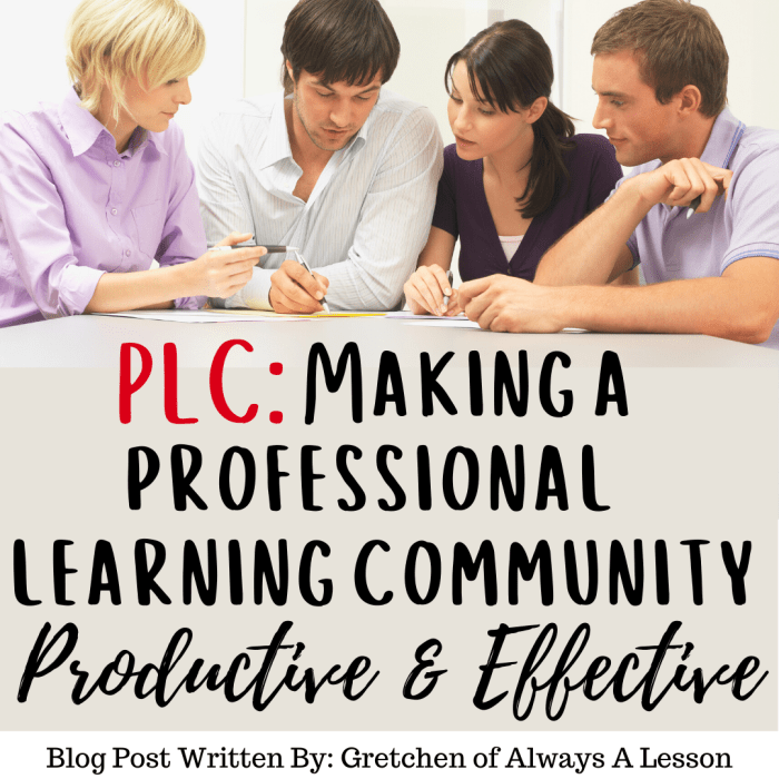 Plc community productive collaborative educators acronym refers organized alwaysalesson